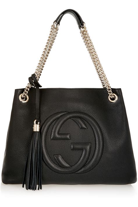 gucci leather backgrounds|Gucci shoulder bag black.